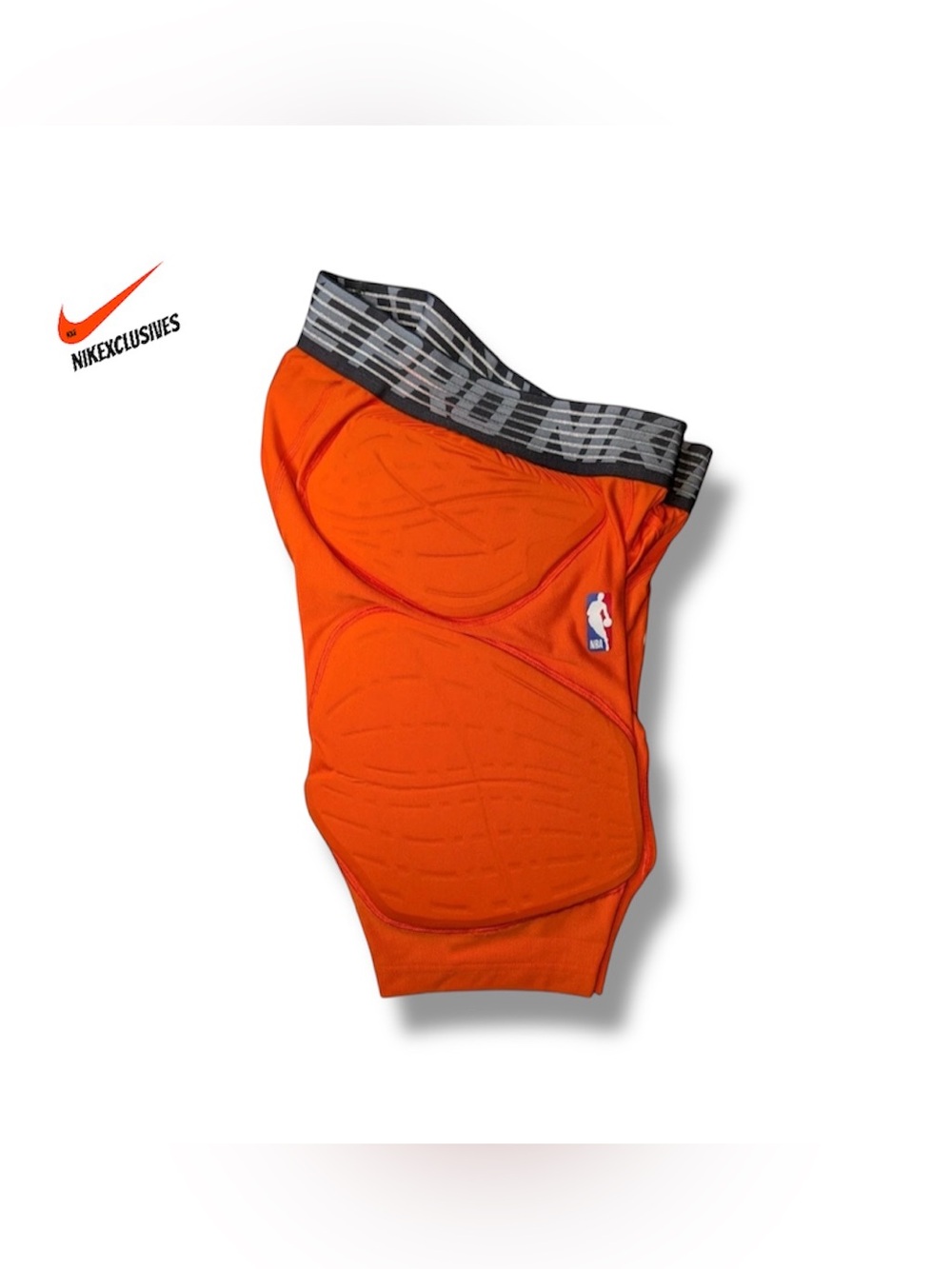 Nike NBA Orange Padded Athletic Shorts for Men Nike pro compression Basketball